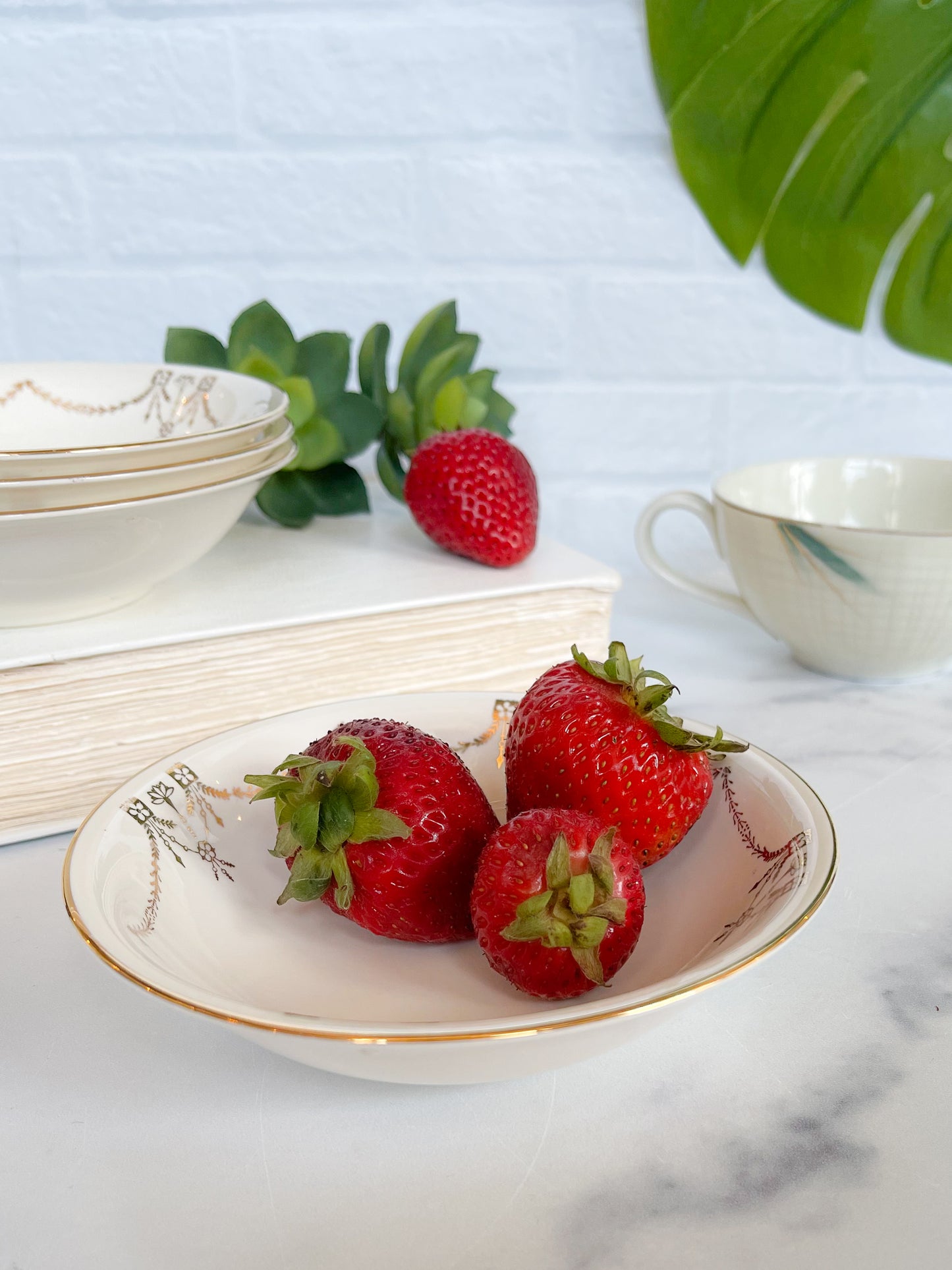 ivory & gold berry/side bowls