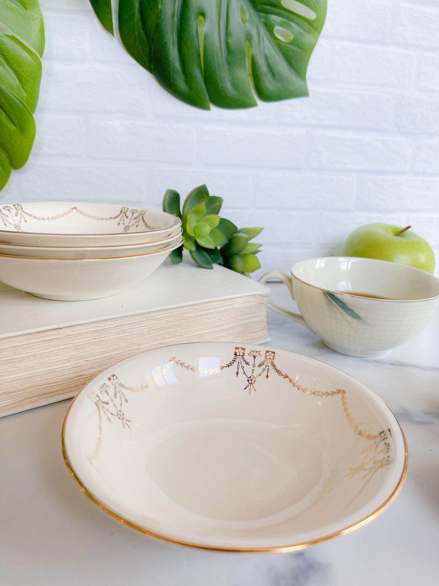 ivory & gold berry/side bowls