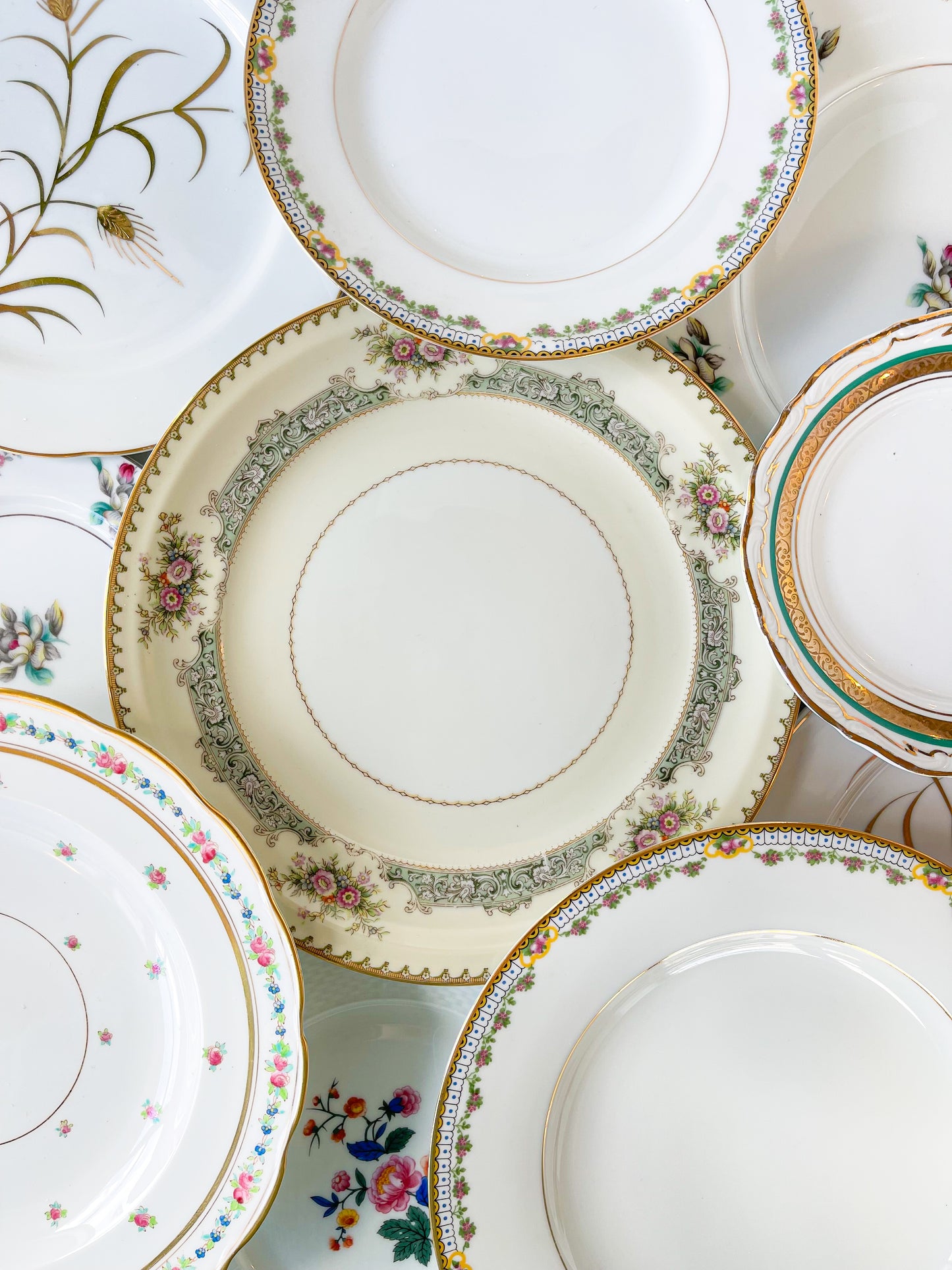 lefton gold "wheat" dinner / luncheon / salad plates
