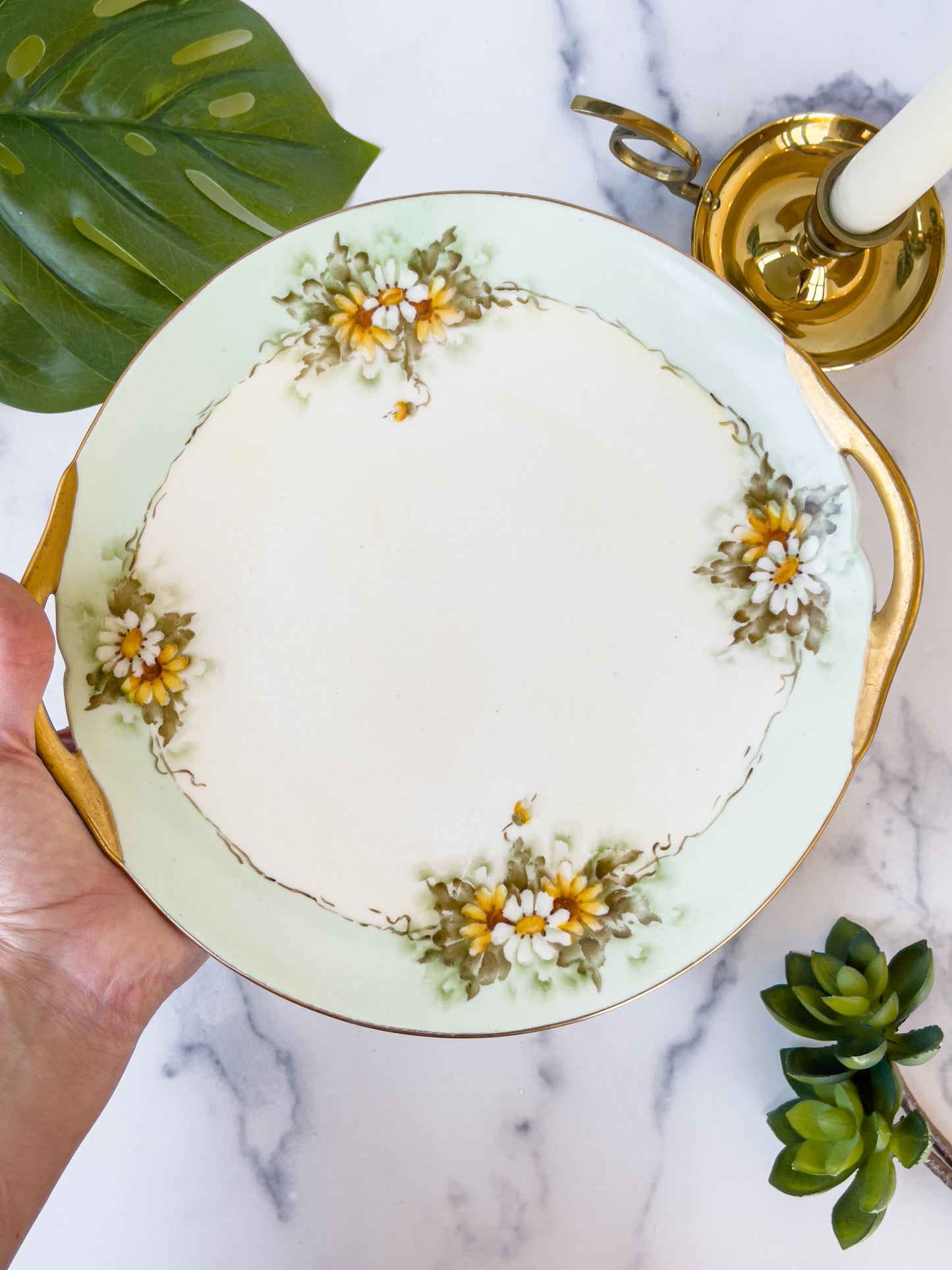 limoges floral tray