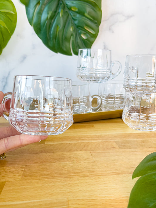 geometric crystal punch cups
