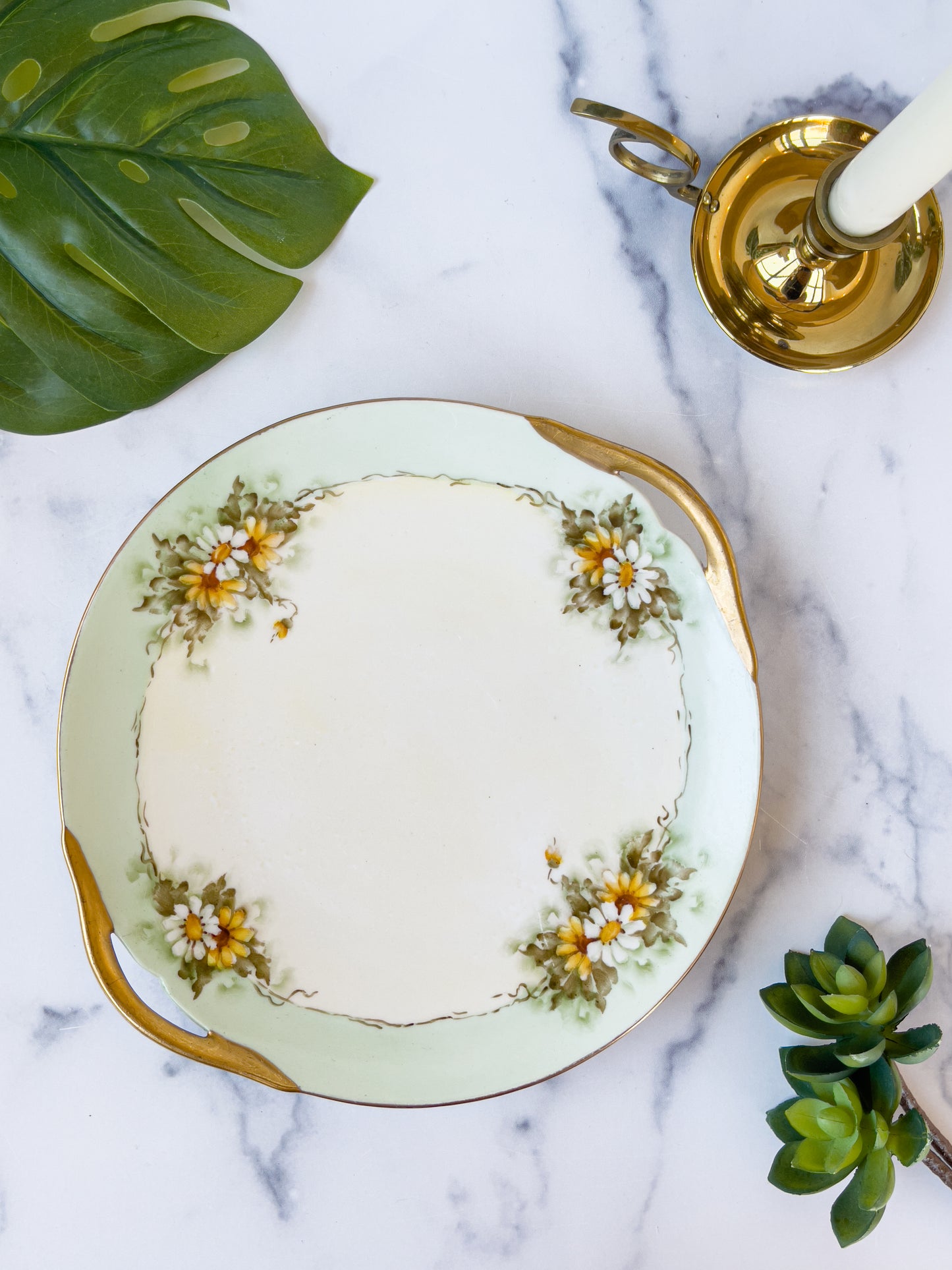 limoges floral tray